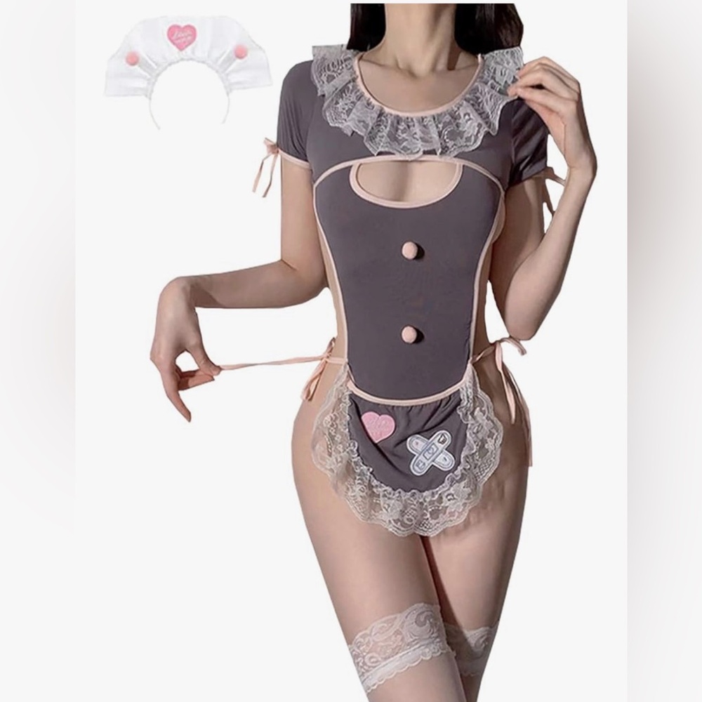 Apron/ Maid Bodysuit Lingerie - Size X-Small